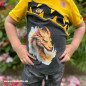 Preview: Bügelbild Drache gelb